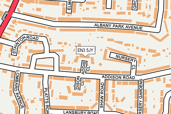 EN3 5JY map - OS OpenMap – Local (Ordnance Survey)