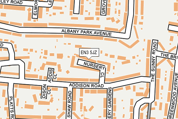EN3 5JZ map - OS OpenMap – Local (Ordnance Survey)