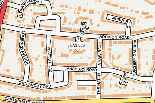 EN3 5LB map - OS OpenMap – Local (Ordnance Survey)
