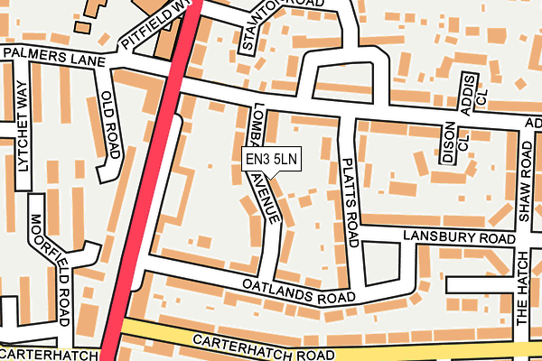 EN3 5LN map - OS OpenMap – Local (Ordnance Survey)