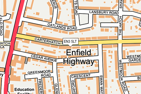 EN3 5LT map - OS OpenMap – Local (Ordnance Survey)