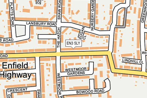 EN3 5LY map - OS OpenMap – Local (Ordnance Survey)