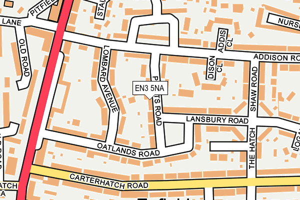 EN3 5NA map - OS OpenMap – Local (Ordnance Survey)