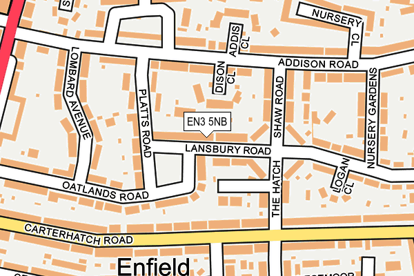 EN3 5NB map - OS OpenMap – Local (Ordnance Survey)