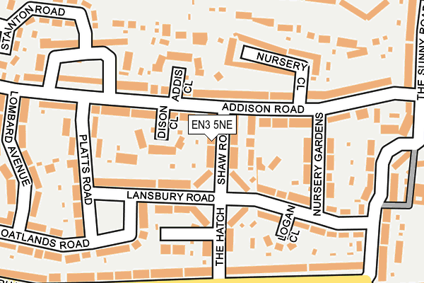 EN3 5NE map - OS OpenMap – Local (Ordnance Survey)