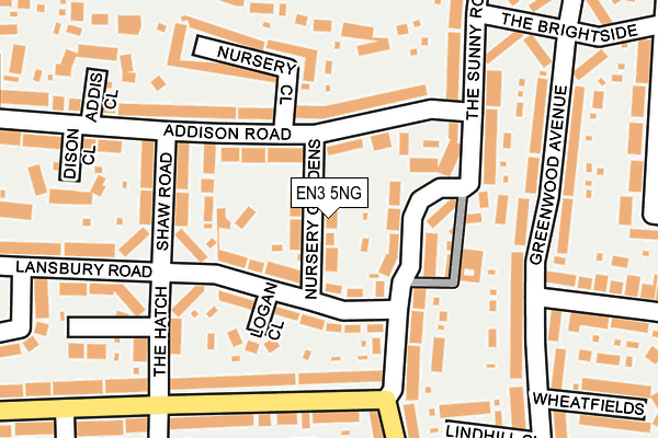EN3 5NG map - OS OpenMap – Local (Ordnance Survey)