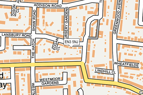 EN3 5NJ map - OS OpenMap – Local (Ordnance Survey)