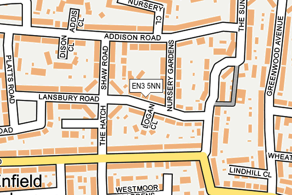 EN3 5NN map - OS OpenMap – Local (Ordnance Survey)