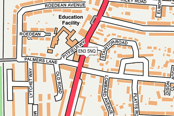 EN3 5NQ map - OS OpenMap – Local (Ordnance Survey)