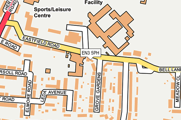 EN3 5PH map - OS OpenMap – Local (Ordnance Survey)