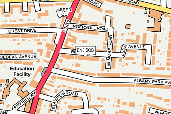 EN3 5QB map - OS OpenMap – Local (Ordnance Survey)