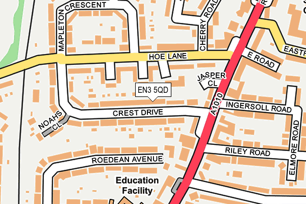 EN3 5QD map - OS OpenMap – Local (Ordnance Survey)