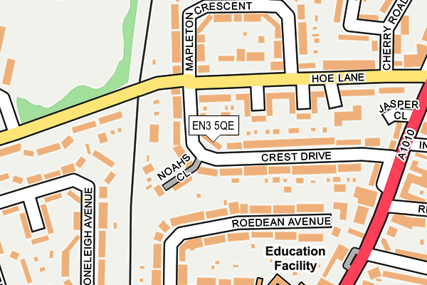 EN3 5QE map - OS OpenMap – Local (Ordnance Survey)