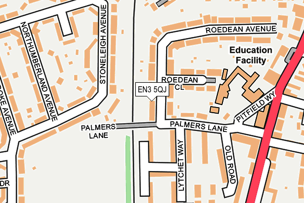 EN3 5QJ map - OS OpenMap – Local (Ordnance Survey)