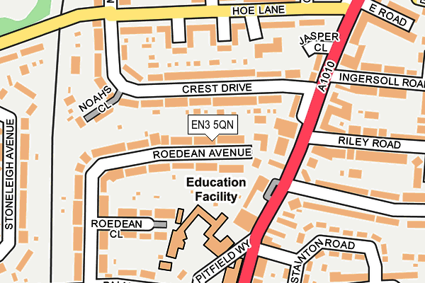 EN3 5QN map - OS OpenMap – Local (Ordnance Survey)
