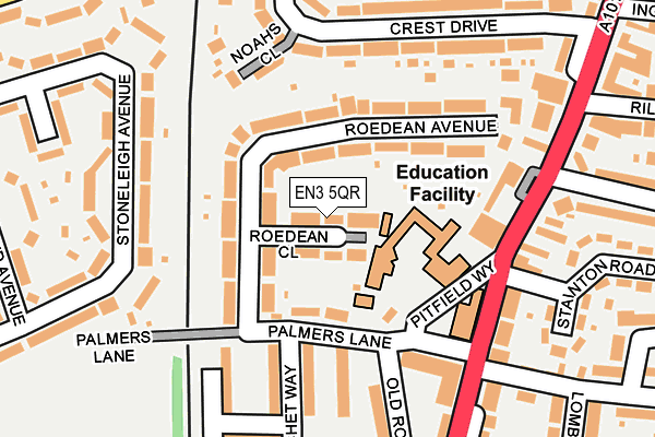 EN3 5QR map - OS OpenMap – Local (Ordnance Survey)