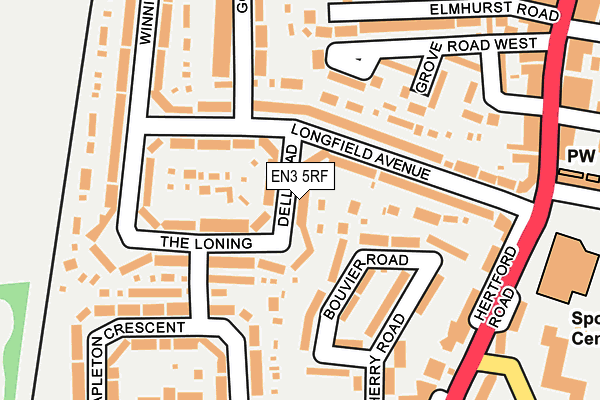 EN3 5RF map - OS OpenMap – Local (Ordnance Survey)