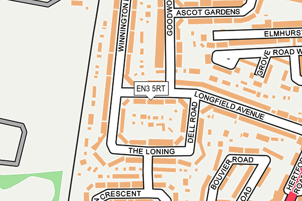 EN3 5RT map - OS OpenMap – Local (Ordnance Survey)