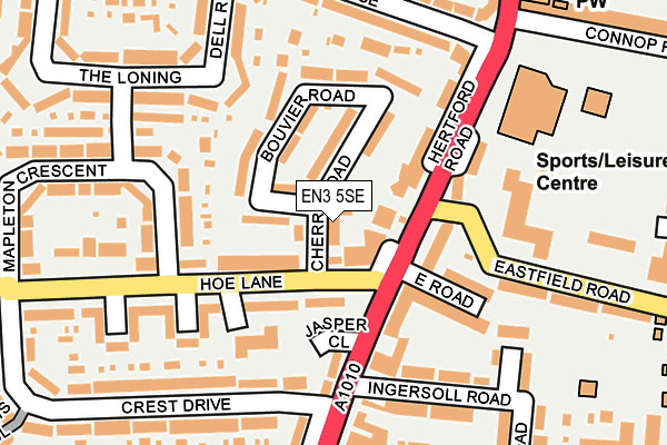 EN3 5SE map - OS OpenMap – Local (Ordnance Survey)