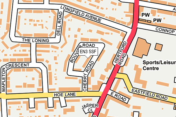 EN3 5SF map - OS OpenMap – Local (Ordnance Survey)