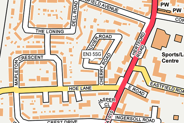 EN3 5SG map - OS OpenMap – Local (Ordnance Survey)