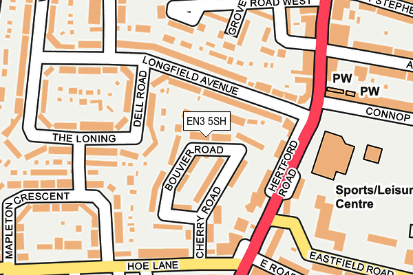 EN3 5SH map - OS OpenMap – Local (Ordnance Survey)