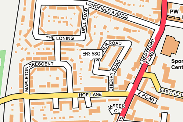 EN3 5SQ map - OS OpenMap – Local (Ordnance Survey)