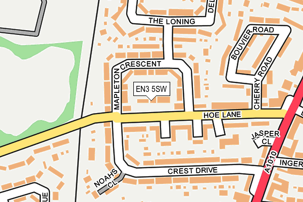 EN3 5SW map - OS OpenMap – Local (Ordnance Survey)