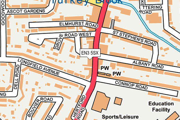 EN3 5SX map - OS OpenMap – Local (Ordnance Survey)