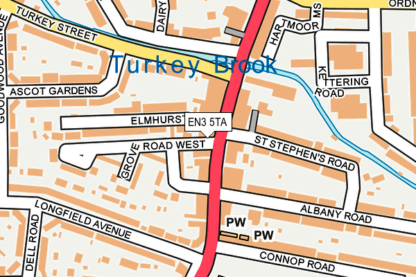 EN3 5TA map - OS OpenMap – Local (Ordnance Survey)