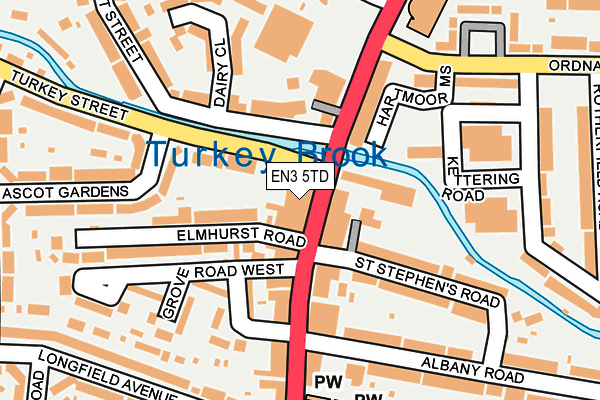 EN3 5TD map - OS OpenMap – Local (Ordnance Survey)