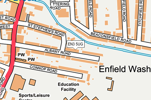 EN3 5UG map - OS OpenMap – Local (Ordnance Survey)