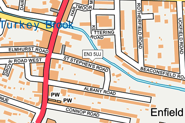 EN3 5UJ map - OS OpenMap – Local (Ordnance Survey)