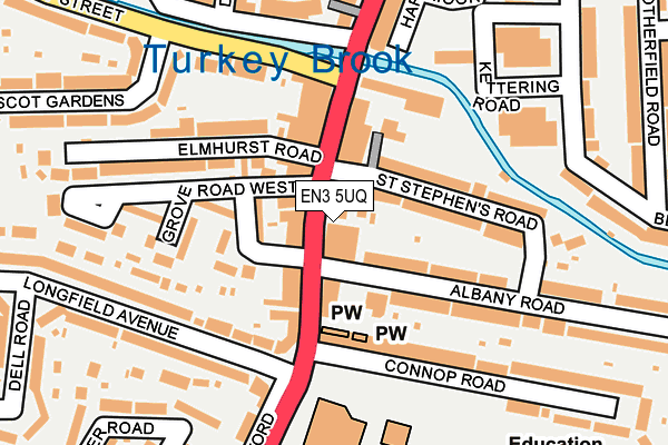 EN3 5UQ map - OS OpenMap – Local (Ordnance Survey)
