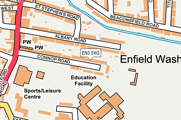 EN3 5XG map - OS OpenMap – Local (Ordnance Survey)