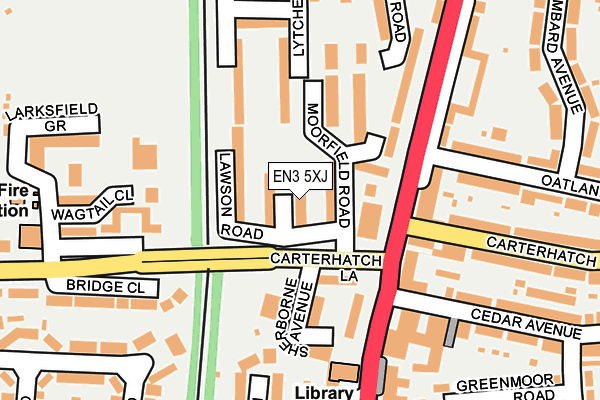 EN3 5XJ map - OS OpenMap – Local (Ordnance Survey)