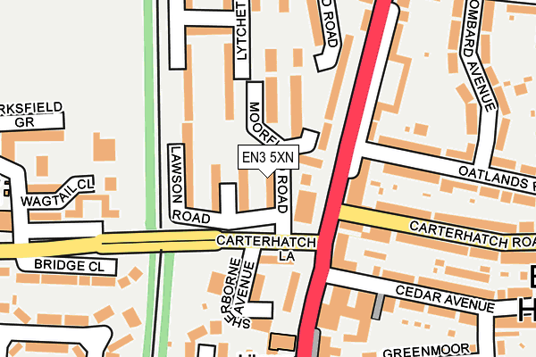EN3 5XN map - OS OpenMap – Local (Ordnance Survey)