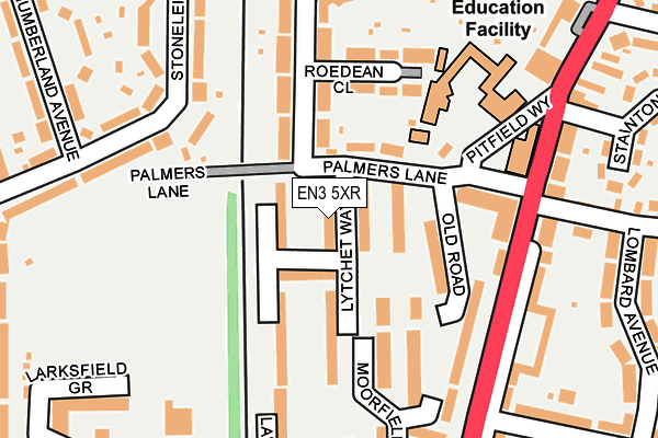 EN3 5XR map - OS OpenMap – Local (Ordnance Survey)