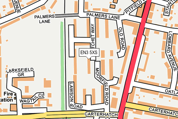 EN3 5XS map - OS OpenMap – Local (Ordnance Survey)