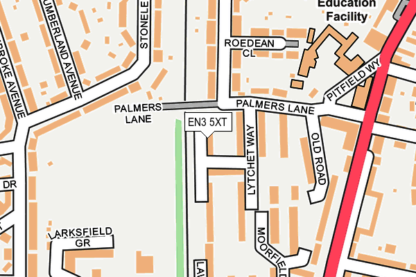 EN3 5XT map - OS OpenMap – Local (Ordnance Survey)