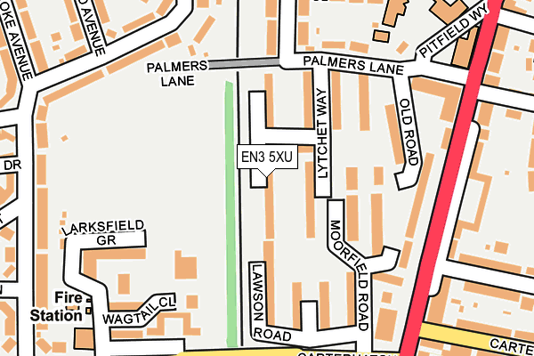 EN3 5XU map - OS OpenMap – Local (Ordnance Survey)