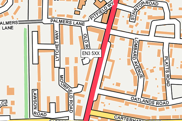 EN3 5XX map - OS OpenMap – Local (Ordnance Survey)