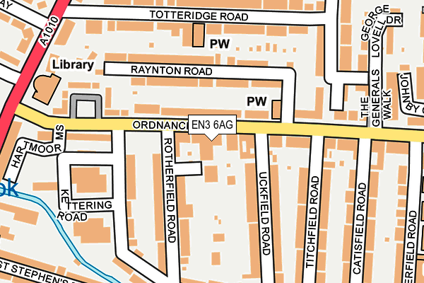 EN3 6AG map - OS OpenMap – Local (Ordnance Survey)