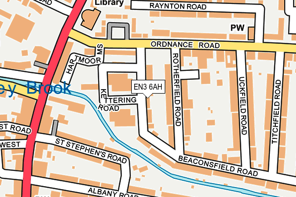 EN3 6AH map - OS OpenMap – Local (Ordnance Survey)
