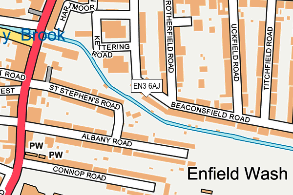 EN3 6AJ map - OS OpenMap – Local (Ordnance Survey)