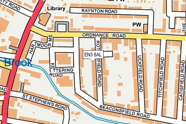 EN3 6AL map - OS OpenMap – Local (Ordnance Survey)