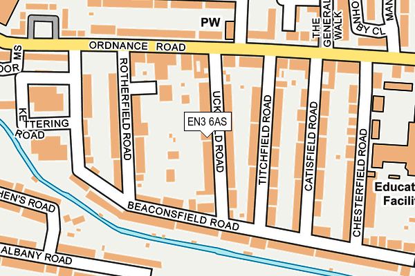 EN3 6AS map - OS OpenMap – Local (Ordnance Survey)