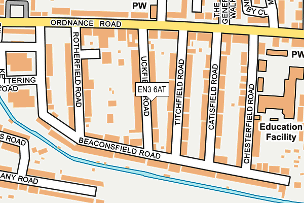 EN3 6AT map - OS OpenMap – Local (Ordnance Survey)