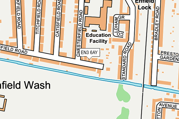 EN3 6AY map - OS OpenMap – Local (Ordnance Survey)