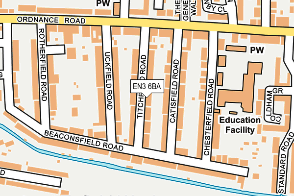 EN3 6BA map - OS OpenMap – Local (Ordnance Survey)